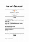 Journal of Organics 5(1) Cover Page