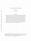 Research paper thumbnail of A Primer on Energy Conditions