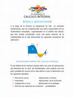 CALCULO INTEGRAL (Usos y aplicaciones) Cover Page