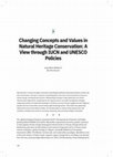 Changing Concepts and Values in Natural Heritage Conservation: A View through IUCN and UNESCO Policies Cover Page