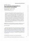 Research paper thumbnail of The Constitution of Organization as Informational Individuation