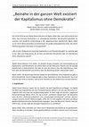 Research paper thumbnail of "Beinahe in der ganzen Welt existiert der Kapitalismus ohne Demokratie" (Interview mit Ágnes Heller)