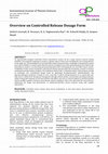 Overview on Controlled Release Dosage Form Cover Page