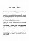 Research paper thumbnail of NUIT DES MÈRES, Gérôme Taillandier