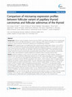 Comparison of microarray expression profiles between follicular variant of papillary thyroid carcinomas and follicular adenomas of the thyroid Cover Page