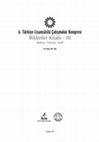 "Osmanlı Mahallelerinde Sosyal Kontrol," 6. Türkiye Lisansüstü Çalışmalar Kongresi Bildiriler Kitabı, (Muş: 10-13 Mayıs, 2017): 261-270 Cover Page