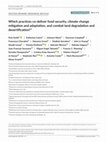 Research paper thumbnail of Which practices co-deliver food security, climate change mitigation and adaptation, and combat land degradation and desertification?