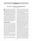 Research paper thumbnail of Are We at a Climate Tipping Point?