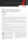 Indo-US Militarisation of Western Indian Ocean – Implications for Pakistan Cover Page