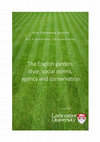 The English garden: style, social norms, agency and conservation Cover Page