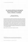 Research paper thumbnail of Um estudo preliminar da demografia do Rio Grande do Norte colonial: fontes, métodos e resultados