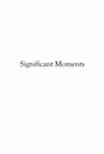 Significant Moments Cover Page