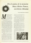 Research paper thumbnail of “Por el camino de la memoria: Mary Helen Ponce, escritora chicana”