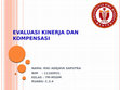 Research paper thumbnail of FRAMEWORK EVALUASI KINERJA DAN KOMPENSASI_Riki Adejaya Saputra_11160931