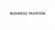 BUSINESS TAXATION Cover Page