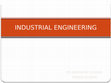 INDUSTRIAL ENGINEERING Cover Page