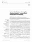 System justification among the disadvantaged: A triadic social stratification perspective Cover Page