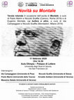 Research paper thumbnail of Novità su Montale. Tavola rotonda