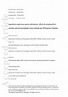 Research paper thumbnail of Algorithmic single-locus species delimitation: effects of sampling effort, variation and non-monophyly in four methods and 1870 species of beetles