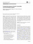 Research paper thumbnail of Ecological determinants of butterfly vulnerability across the European continent