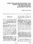 Research paper thumbnail of FOREST FIRES AND ARCHAEOLOGICAL SITES: OBSERVATIONS RESULTING FROM THE 1988 FIRE SEASON IN SOUTHEAST MONTANA