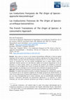 Research paper thumbnail of Les traductions françaises de The Origin of Species : approche lexicométrique