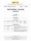 Research paper thumbnail of ETM-03-02 Rail Profiling - Turnouts - Version 1.3 - Master Copy