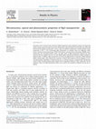 Microstructure, optical and photocatalytic properties of MgO nanoparticles Cover Page