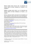 Research paper thumbnail of Miroirs tendus entre nord et sud : la traduction de Harare North de Brian Chikwava en français et en espagnol