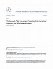 Research paper thumbnail of The Necessity, Public Interest, and Proportionality in International The Necessity, Public Interest, and Proportionality in International Investment Law: A Comparative Analysis Investment Law: A Comparative Analysis