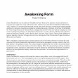 Research paper thumbnail of AWAKENING FORM / SHAPES, ISLANDS, AND TEXT