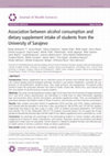 Research paper thumbnail of Association between alcohol consumption and dietary supplement intake of students from the University of Sarajevo