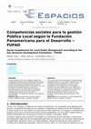 Research paper thumbnail of Competencias sociales para la gestión Pública Local según la Fundación Panamericana para el Desarrollo – FUPAD