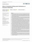 Effects of climatically shifting species distributions on biocultural relationships Cover Page