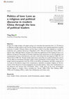 Politics of love: Love as a religious and political discourse in modern China through the lens of political leaders Cover Page