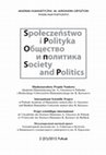 Main topic of journal: Dyskurs polityczny, ed. Piotr Załęski Cover Page