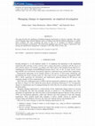 Managing changes in requirements: an empirical investigation Cover Page