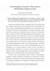 Research paper thumbnail of 2011. Des historiographies en perspective : PME, territoires et industrialisation en Espagne et en France