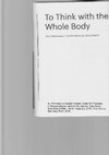 Research paper thumbnail of “To Think with the Whole Body”, Katia Sepúlveda in Conversation with Nina Hoechtl