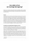 Research paper thumbnail of Hoe creëer je thuis een krachtige leeromgeving