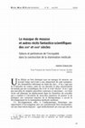 « Le masque de mousse et autres récits fantastico-scientifiques des XVIIe et XVIIIe siècles. Valeurs et pertinences de l’incroyable dans la construction de la réanimation médicale » in Boris Klein (dir.), Trop croire ?, revue HMC, Karthala, juin 2016 Cover Page