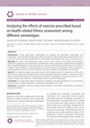 Research paper thumbnail of Analyzing the effects of exercise prescribed based on health-related fitness assessment among different somatotypes