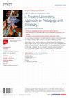 Research paper thumbnail of Brochure of A theatre laboratory approach to pedagogy and creativity: Odin Teatret and group learning