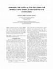 Research paper thumbnail of ASSESSING THE ACCURACY OF EM COMPUTER MODELS USING MODEL-BASED PARAMETER ESTIMATION