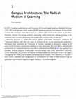 Research paper thumbnail of Campus Architecture: The Radical Medium of Learning