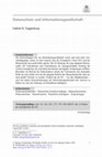 Research paper thumbnail of Datenschutz und Informationsgesellschaft, in: Weidenfeld W., Wessels W., Tekin F. (eds) Europa von A bis Z. Springer VS, Wiesbaden, Online 2020