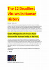 Research paper thumbnail of The 12 Deadliest Viruses in Human History-CONTEXT TO THE CURRENT PANDEMIC
UPDATED WITH STATS ON VACCINATION