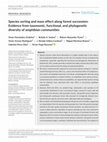 Research paper thumbnail of Species sorting and mass effect along forest succession: Evidence from taxonomic, functional, and phylogenetic diversity of amphibian communities