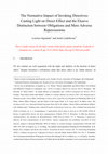 Research paper thumbnail of The Normative Impact of Invoking Directives: Casting Light on Direct Effect and the Elusive Distinction between Obligations and Mere Adverse Repercussions