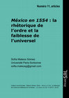 Research paper thumbnail of « México en 1554 : la rhétorique de l'ordre et la faiblesse de l'universel»